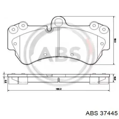 Передние тормозные колодки 37445 ABS