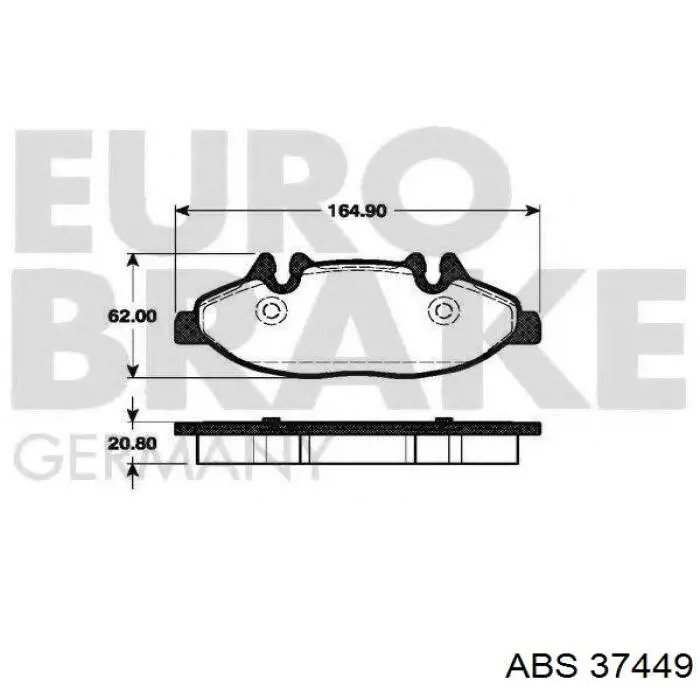 Тормозные колодки ABS 37449