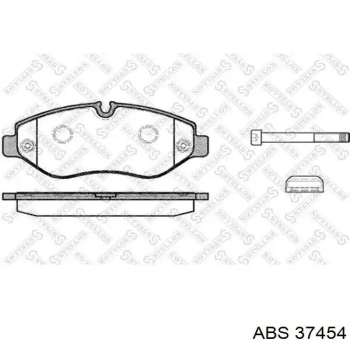 37454 ABS Колодки тормозные дисковые комплект