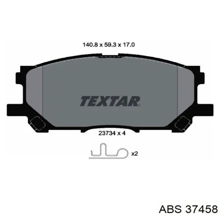 37458 ABS Колодки передние