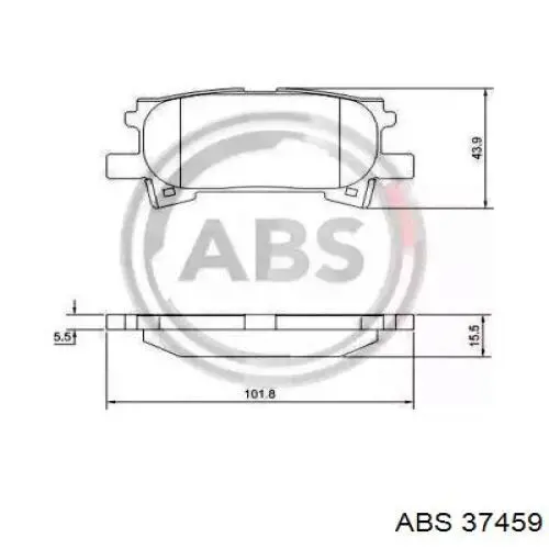 37459 ABS Колодки тормозные дисковые комплект