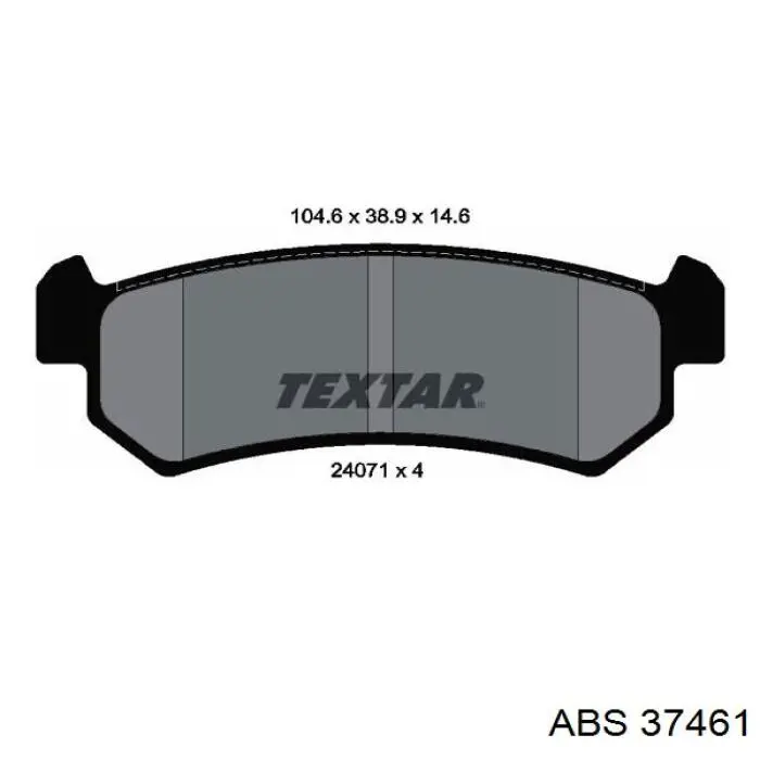 37461 ABS Колодки тормозные дисковые комплект