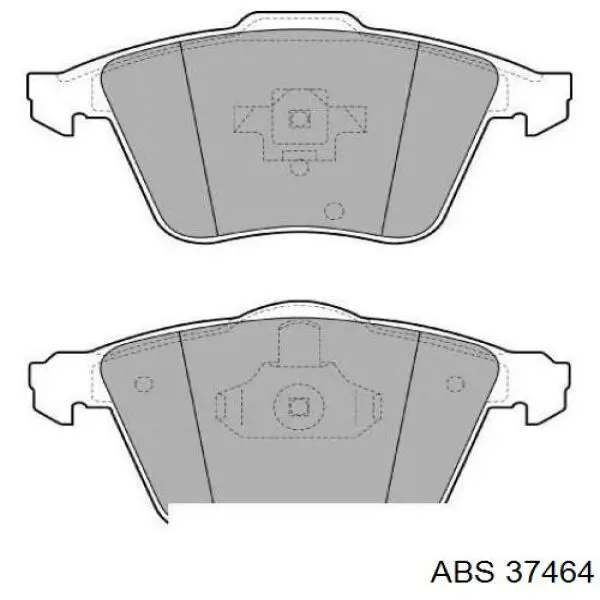 Передние тормозные колодки 37464 ABS