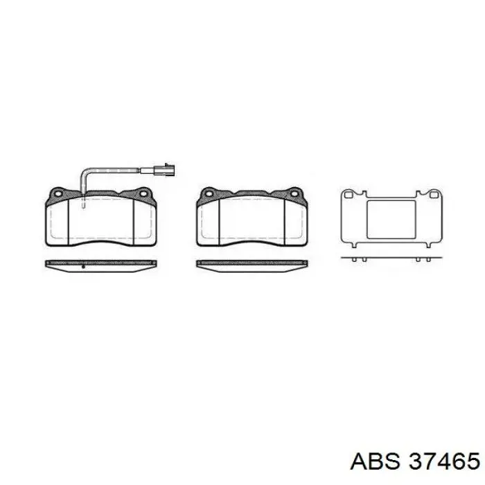 Передние тормозные колодки 37465 ABS