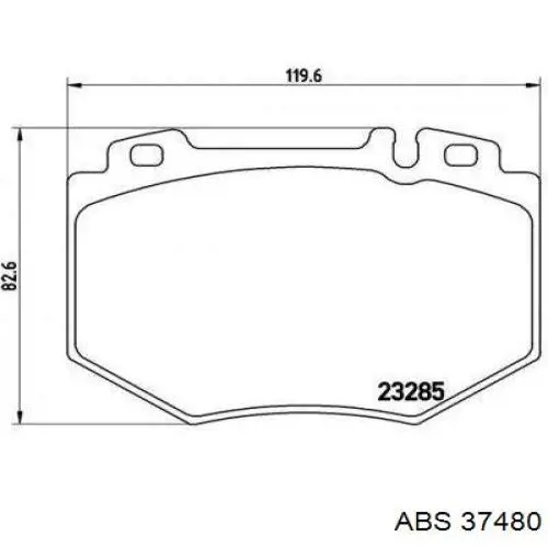 Купить 37480 ABS Колодки тормозные