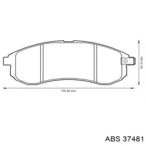 Передние тормозные колодки 37481 ABS