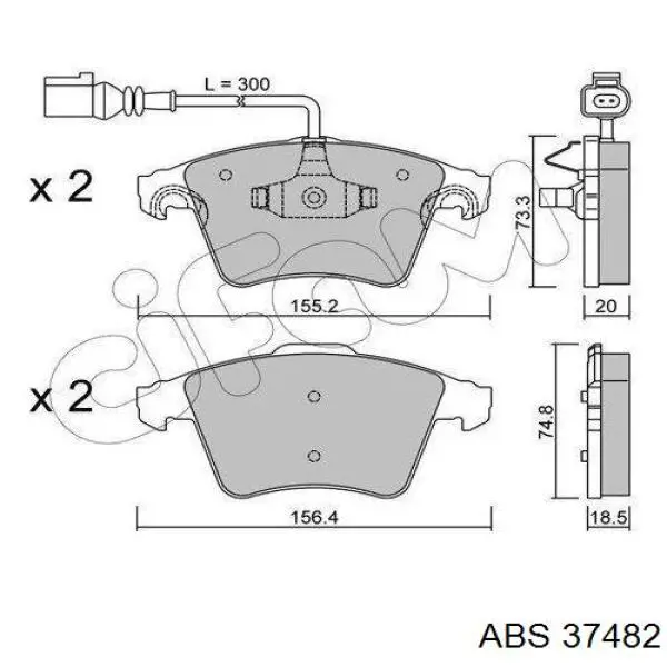 Купить 37482 ABS Колодки тормозные
