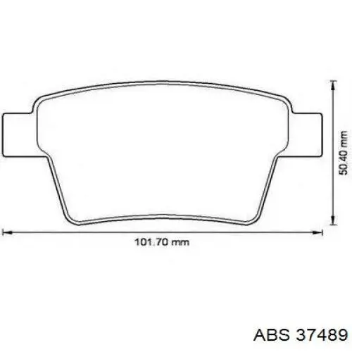 Задние тормозные колодки 37489 ABS