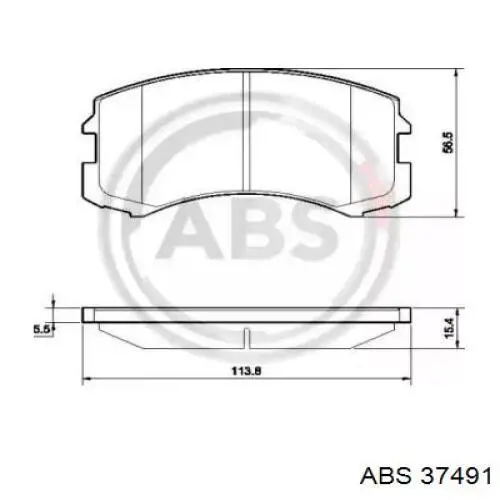 Передние тормозные колодки 37491 ABS