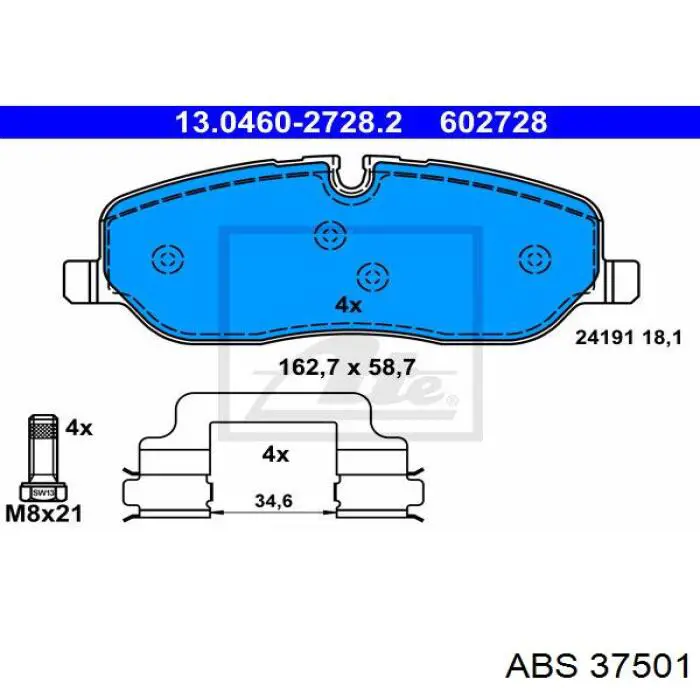 Колодки ABS 37501 цена, от 22.29 USD