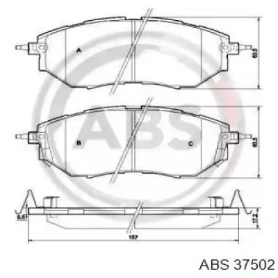 Купить 37502 ABS Колодки тормозные
