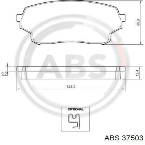 Pastillas de freno delanteras 37503 ABS