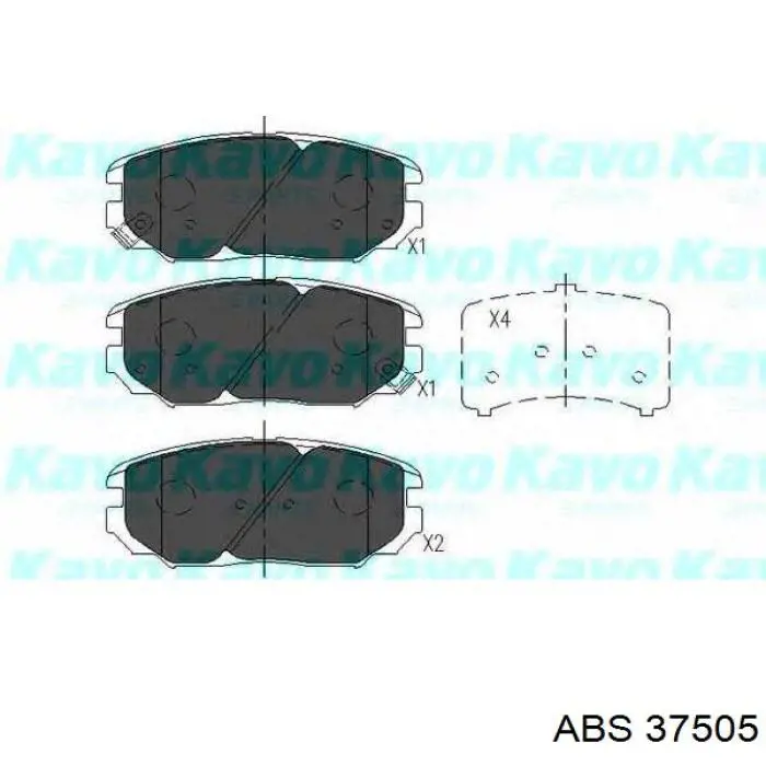 Передние тормозные колодки 37505 ABS