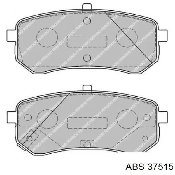 Купить 37515 ABS Колодки тормозные задние, дисковые