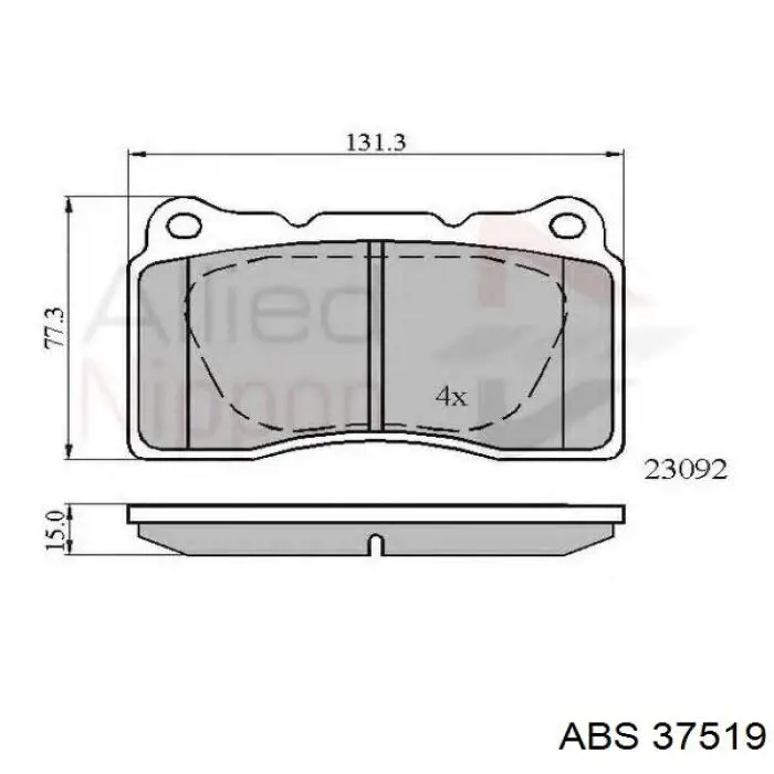 37519 ABS Колодки передние