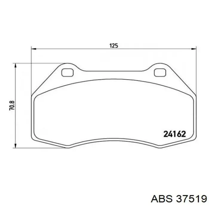 Передние тормозные колодки 37519 ABS