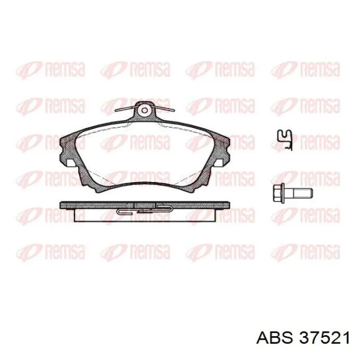 Передние тормозные колодки 37521 ABS