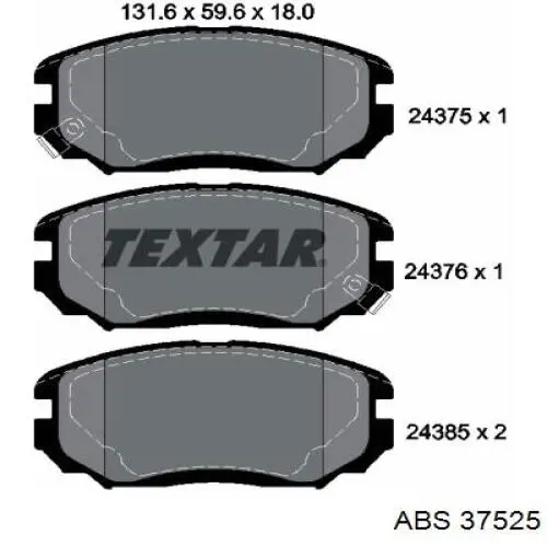Колодки ABS 37525 цена, от 16.84 USD