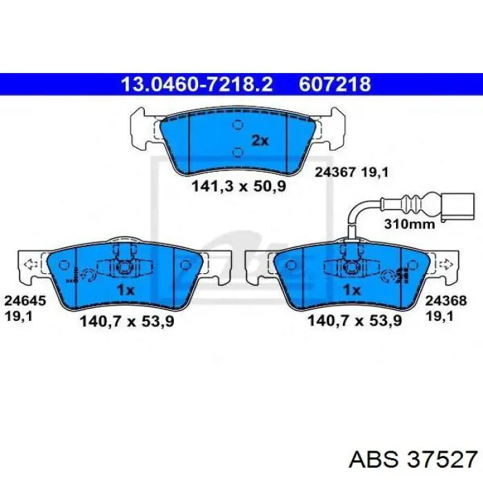 Колодки дисковые  ABS 37527 цена, от 19.56 USD