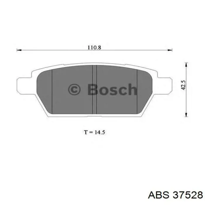 Купить 37528 ABS Колодки тормозные задние, дисковые