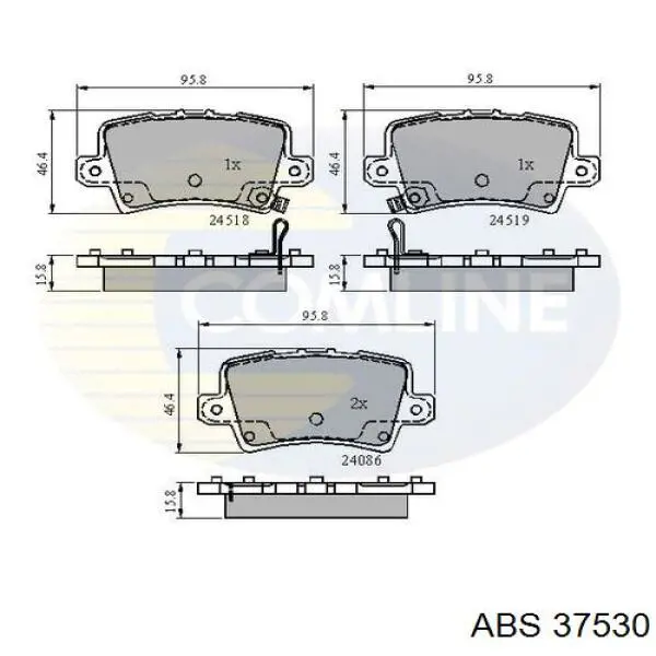 Колодки дисковые  ABS 37530 цена, от 14.47 USD