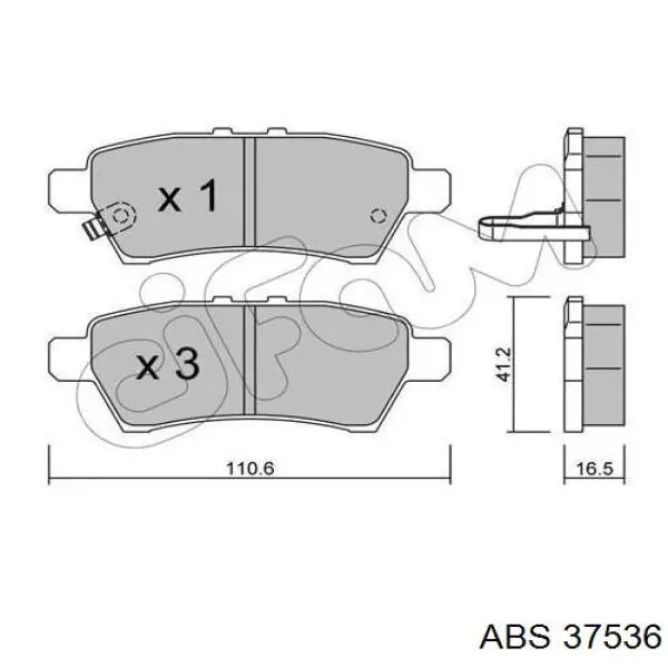 Колодки дисковые  ABS 37536 цена, от 13.74 USD