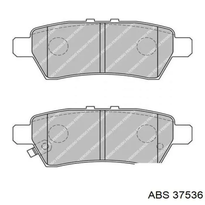 Купить 37536 ABS Колодки тормозные задние, дисковые