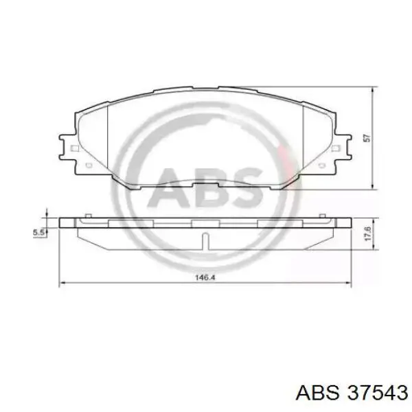 Передние тормозные колодки 37543 ABS