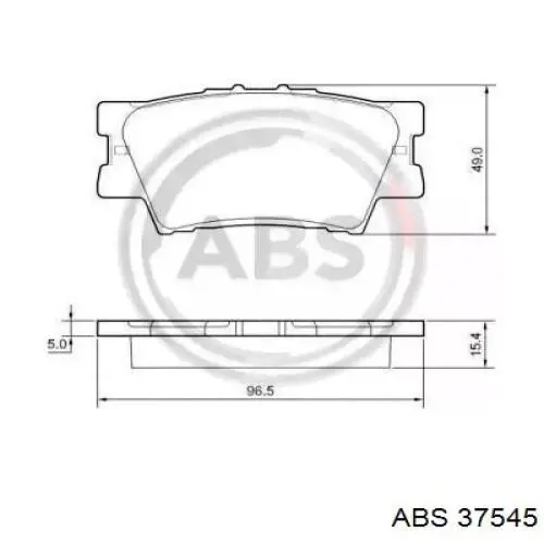 Колодки дисковые  ABS 37545 цена, от 11.11 USD