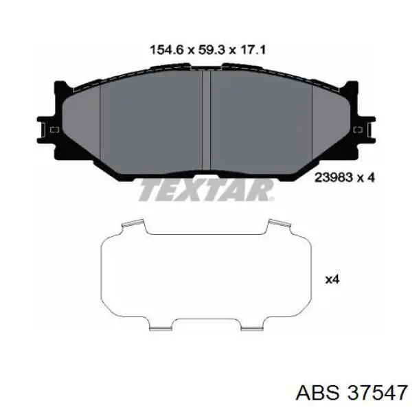 37547 ABS Колодки передние