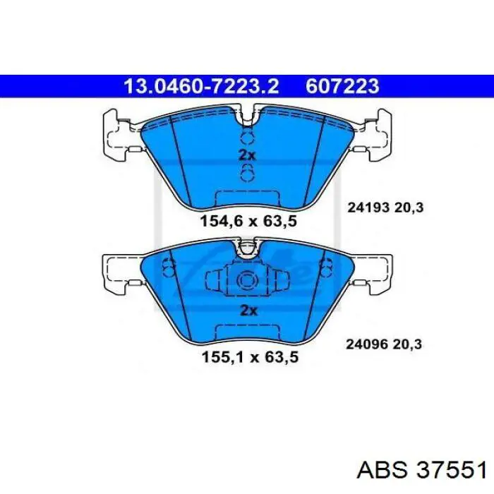 Купить 37551 ABS Колодки тормозные