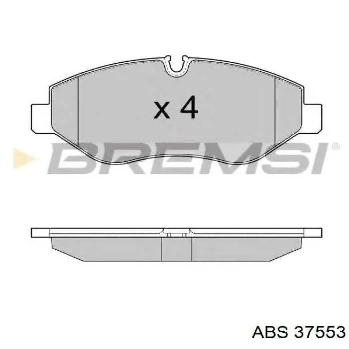 Передние тормозные колодки 37553 ABS