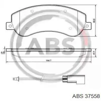 Передние тормозные колодки 37558 ABS