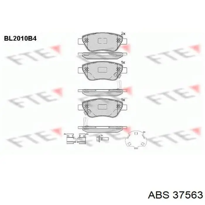 Купить 37563 ABS Колодки тормозные