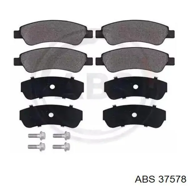 37578 ABS колодки тормозные задние дисковые
