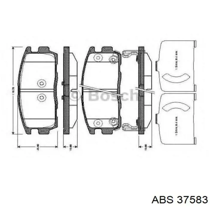 Купить 37583 ABS Колодки тормозные задние, дисковые