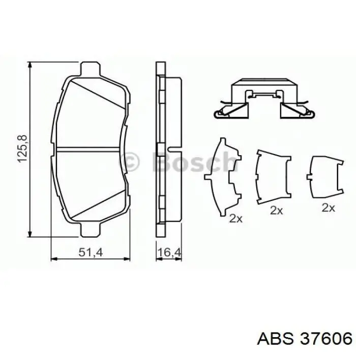 37606 ABS Колодки передние