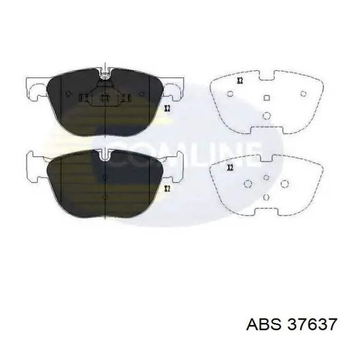 Передние тормозные колодки 37637 ABS