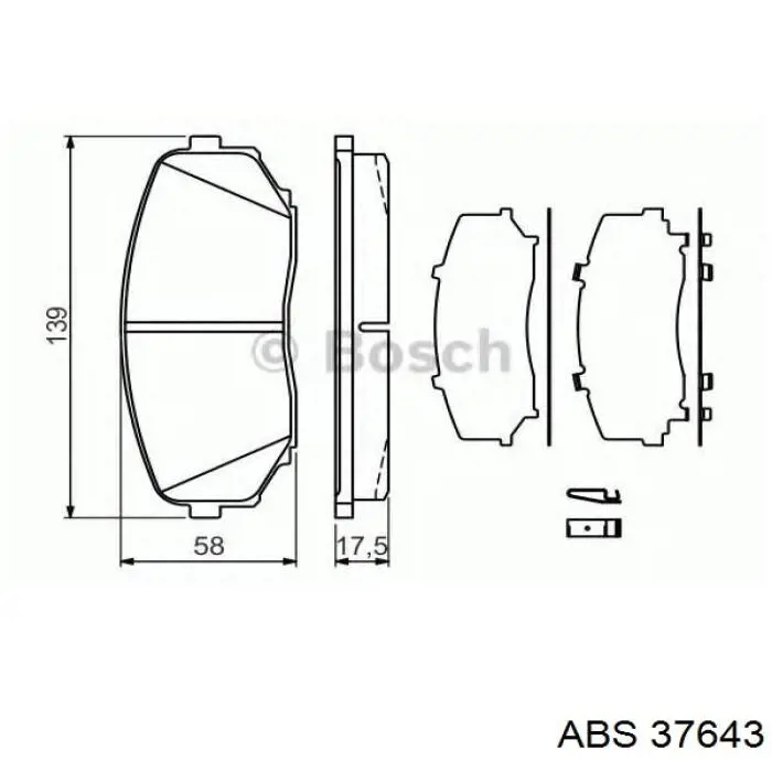 Купить 37643 ABS Колодки тормозные