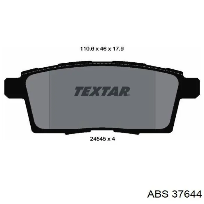 Купить 37644 ABS Колодки тормозные задние, дисковые