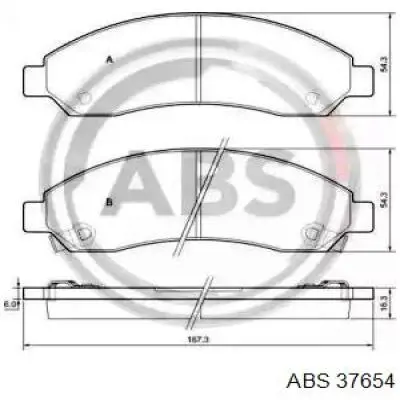 Передние тормозные колодки 37654 ABS