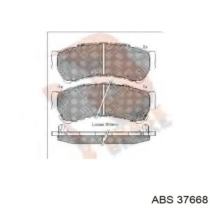 Купить 37668 ABS Колодки тормозные