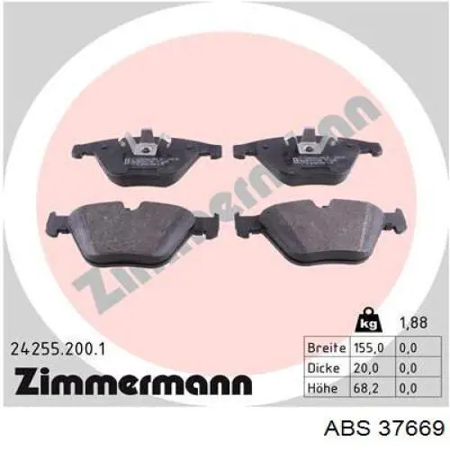 Колодки ABS 37669 цена, от 19.49 USD