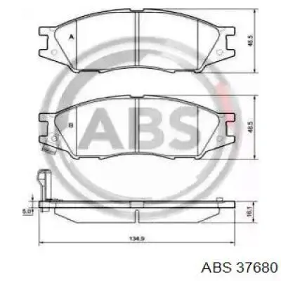 Передние тормозные колодки 37680 ABS