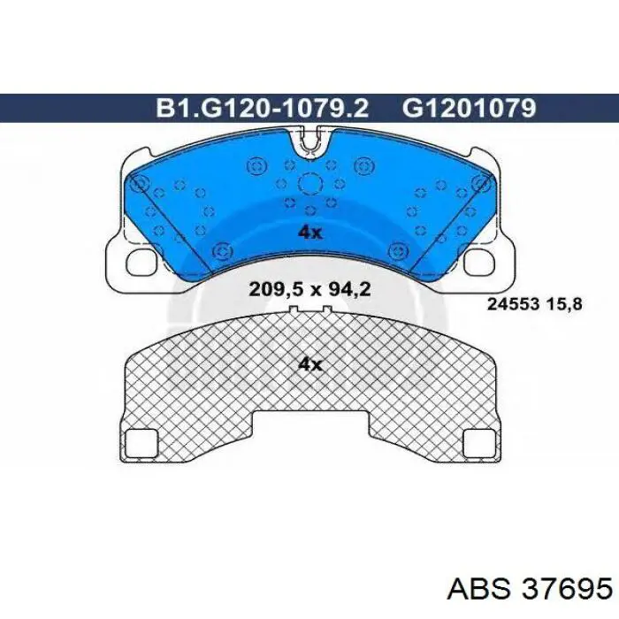 Тормозные колодки ABS 37695