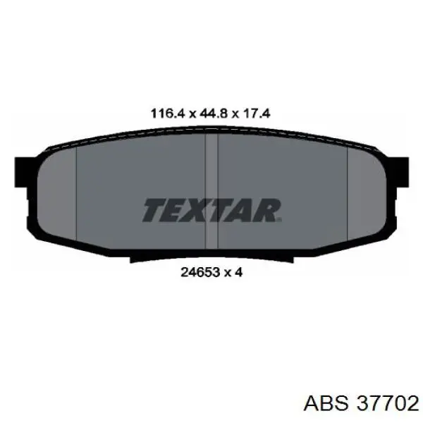 Задние тормозные колодки 37702 ABS