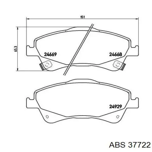 Колодки ABS 37722 цена, от 23.25 USD