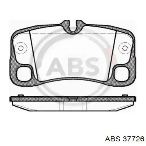 Задние тормозные колодки 37726 ABS