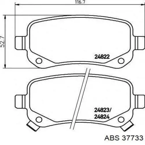 Колодки дисковые  ABS 37733 цена, от 16.30 USD