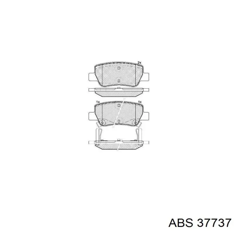 Купить 37737 ABS Колодки тормозные задние, дисковые